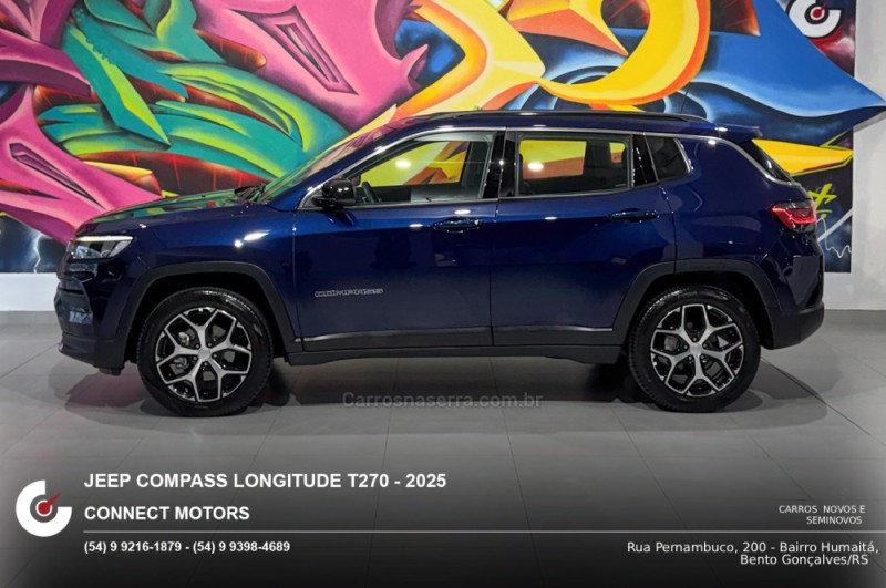 COMPASS 1.3 LONGITUDE T270 16V TURBO 4X2 FLEX 4P AUTOMÁTICO - 2025 - BENTO GONçALVES