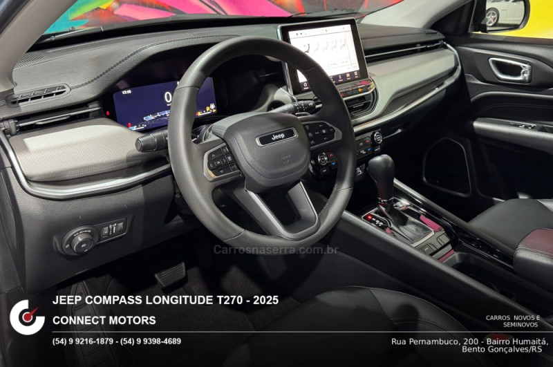 COMPASS 1.3 LONGITUDE T270 16V TURBO 4X2 FLEX 4P AUTOMÁTICO - 2025 - BENTO GONçALVES