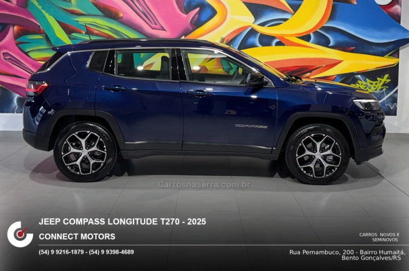 COMPASS 1.3 LONGITUDE T270 16V TURBO 4X2 FLEX 4P AUTOMÁTICO - 2025 - BENTO GONçALVES