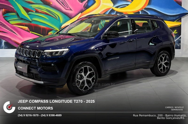 COMPASS 1.3 LONGITUDE T270 16V TURBO 4X2 FLEX 4P AUTOMÁTICO - 2025 - BENTO GONçALVES