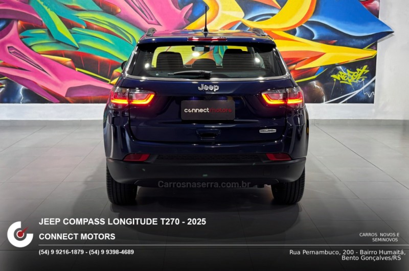 COMPASS 1.3 LONGITUDE T270 16V TURBO 4X2 FLEX 4P AUTOMÁTICO - 2025 - BENTO GONçALVES