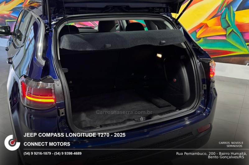 COMPASS 1.3 LONGITUDE T270 16V TURBO 4X2 FLEX 4P AUTOMÁTICO - 2025 - BENTO GONçALVES