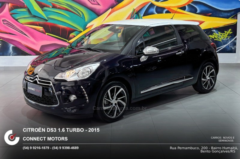 DS3 1.6 THP SPORT CHIC 16V GASOLINA 2P MANUAL - 2015 - BENTO GONçALVES