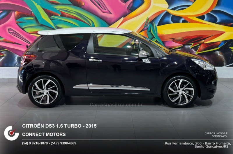 DS3 1.6 THP SPORT CHIC 16V GASOLINA 2P MANUAL - 2015 - BENTO GONçALVES