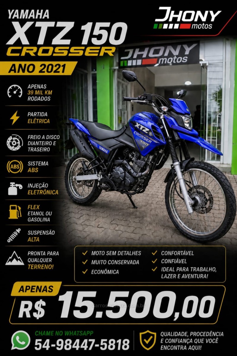 xtz 150 crosser z 2021 caxias do sul