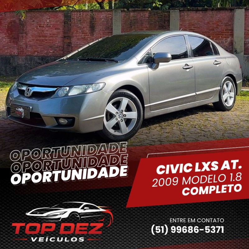 civic 1.8 lxs 16v flex 4p automatico 2009 sao sebastiao do cai