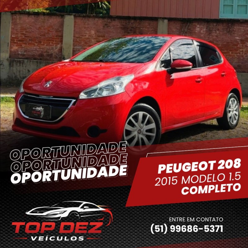 208 1.5 active pack 8v flex 4p manual 2015 sao sebastiao do cai