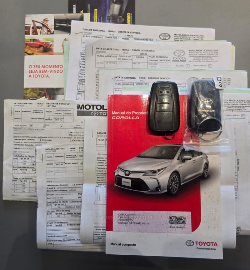 COROLLA 2.0 XEI DYNAMIC 16V FLEX 4P AUTOMÁTICO - 2020 - LAJEADO