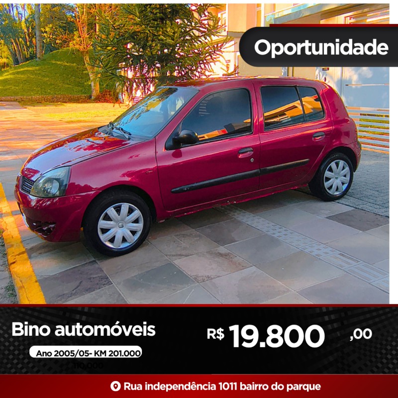 clio 1.0 rl 16v gasolina 4p manual 2005 farroupilha