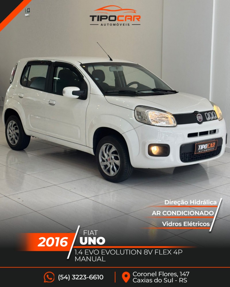 uno 1.4 evo evolution 8v flex 4p manual 2016 caxias do sul