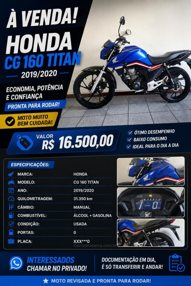 cg 160 titan 2020 farroupilha