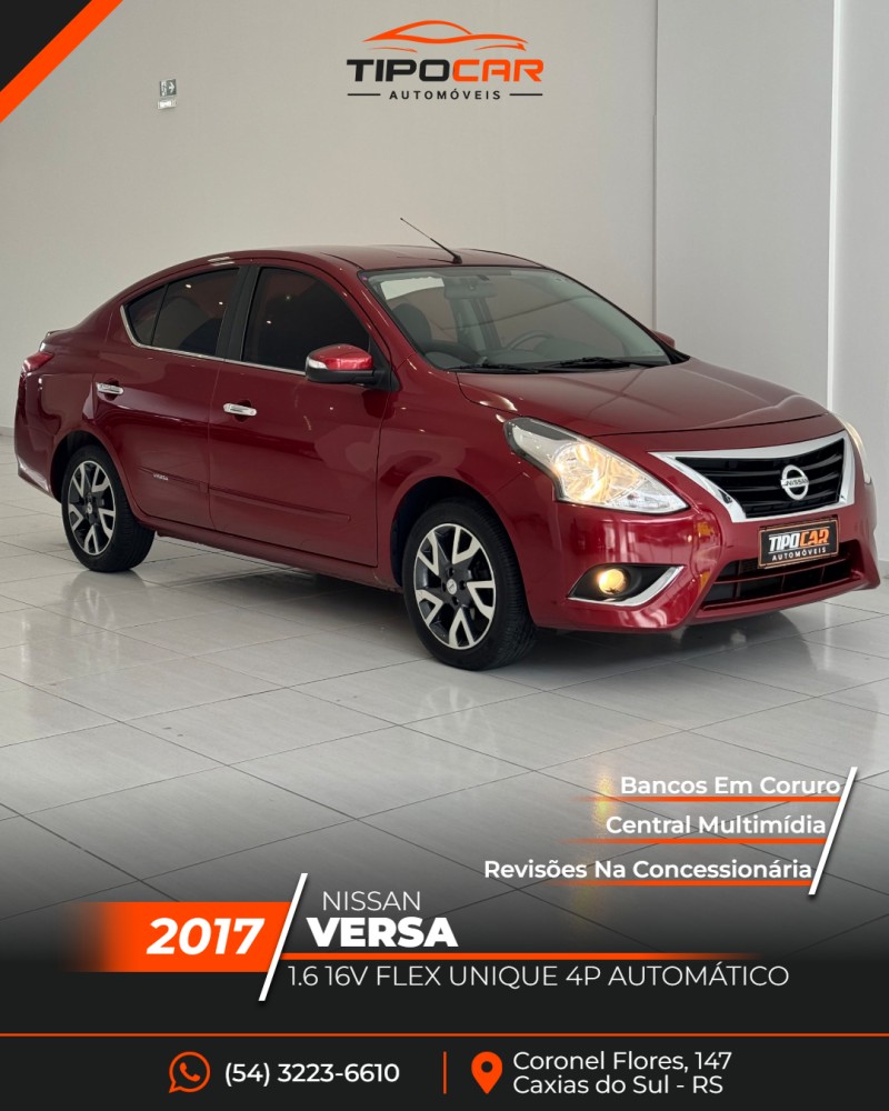 versa 1.6 16v flex unique 4p automatico 2017 caxias do sul