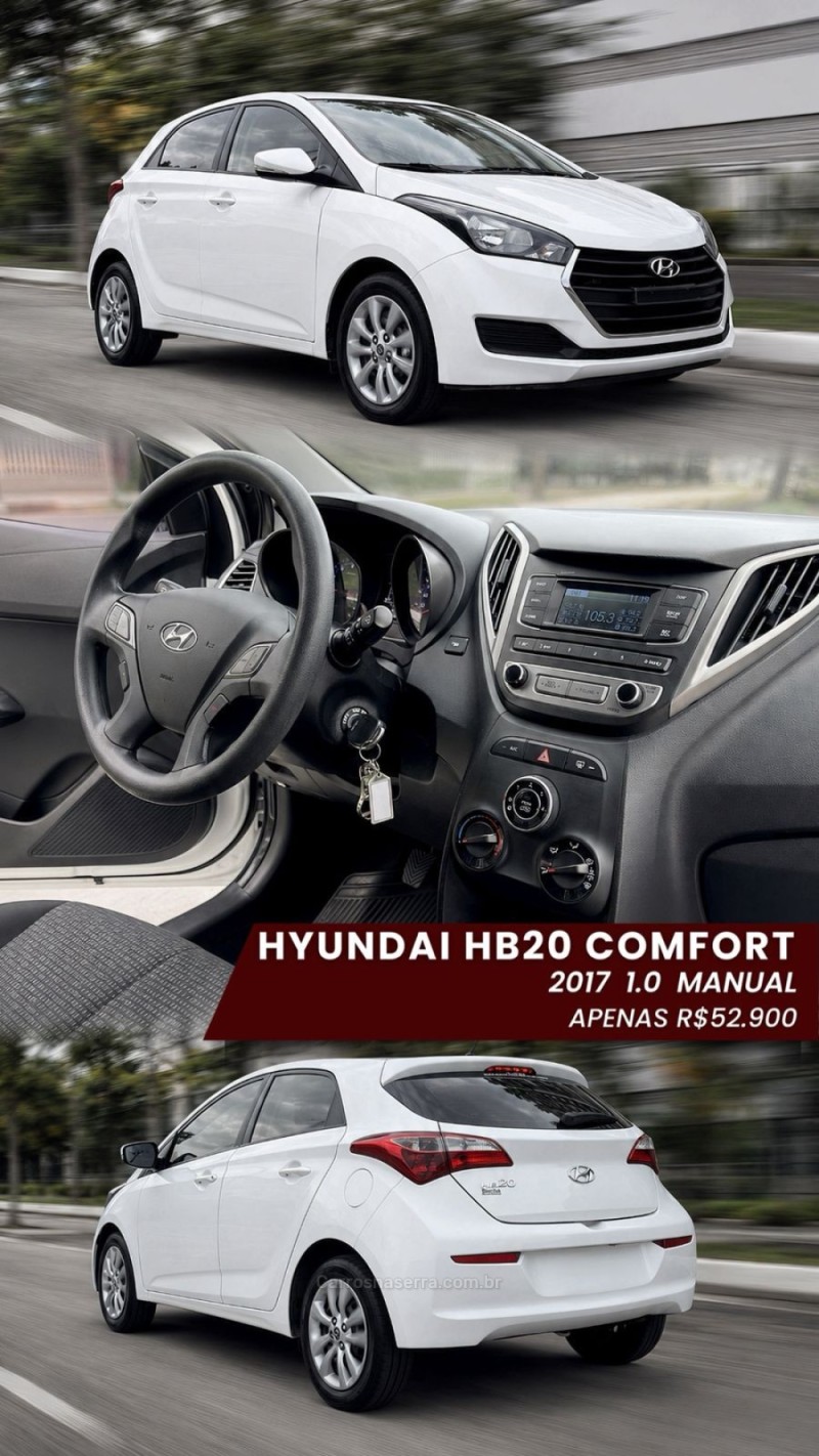 HB20 1.0 COMFORT 12V FLEX 4P MANUAL - 2017 - NOVO HAMBURGO