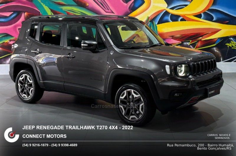 renegade 1.3 trailhawk t270 16v turbo flex 4x4 4p automatico 2022 bento goncalves