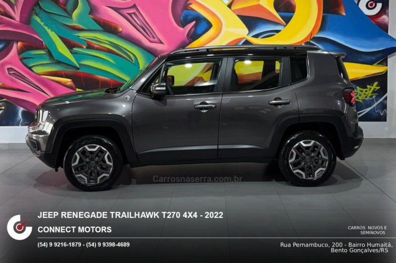 RENEGADE 1.3 TRAILHAWK T270 16V TURBO FLEX 4X4 4P AUTOMÁTICO - 2022 - BENTO GONçALVES