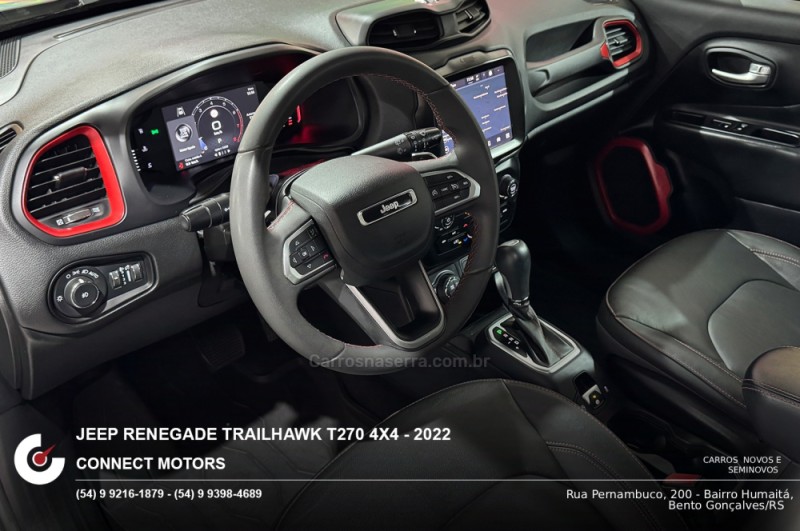 RENEGADE 1.3 TRAILHAWK T270 16V TURBO FLEX 4X4 4P AUTOMÁTICO - 2022 - BENTO GONçALVES