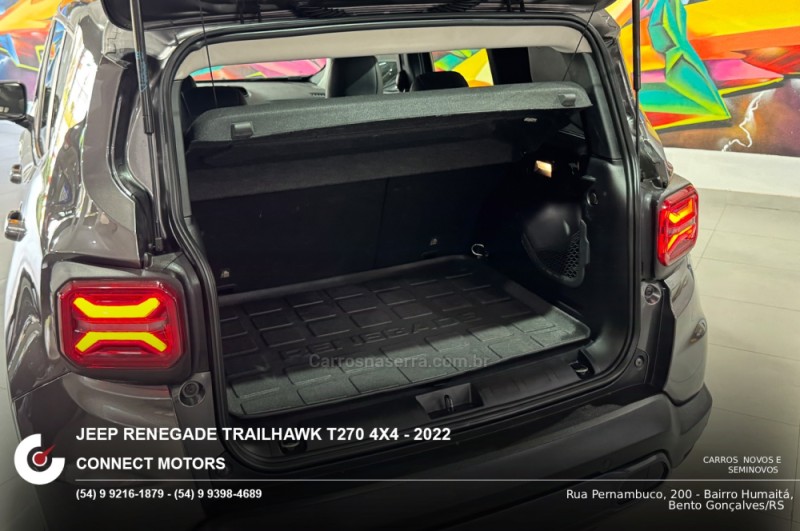 RENEGADE 1.3 TRAILHAWK T270 16V TURBO FLEX 4X4 4P AUTOMÁTICO - 2022 - BENTO GONçALVES