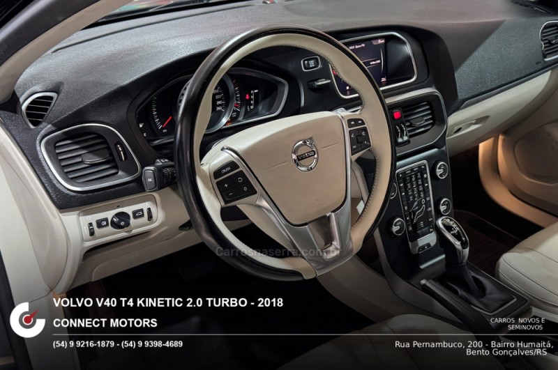 V40 2.0 T4 KINETIC GASOLINA 4P AUTOMÁTICO - 2018 - BENTO GONçALVES