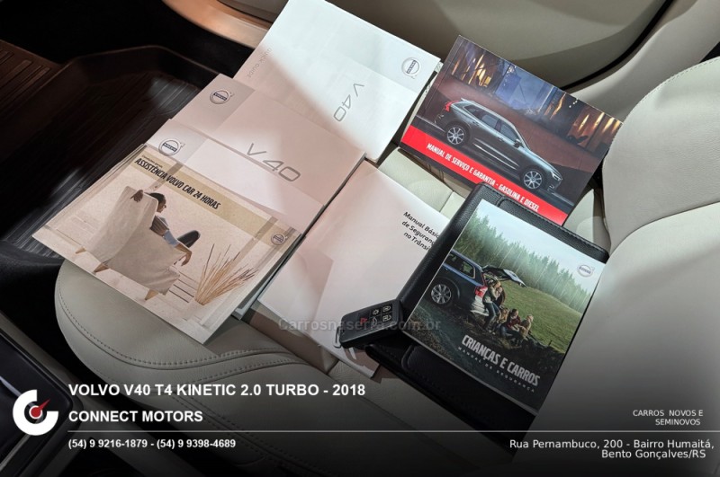 V40 2.0 T4 KINETIC GASOLINA 4P AUTOMÁTICO - 2018 - BENTO GONçALVES