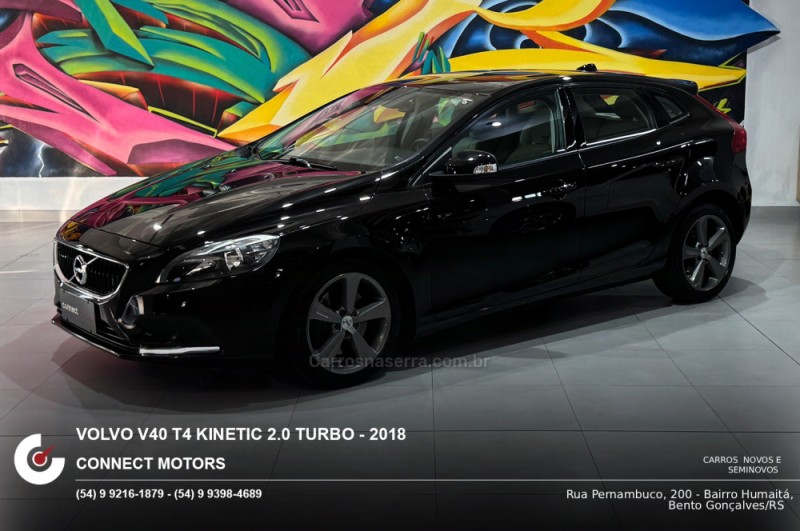 V40 2.0 T4 KINETIC GASOLINA 4P AUTOMÁTICO - 2018 - BENTO GONçALVES