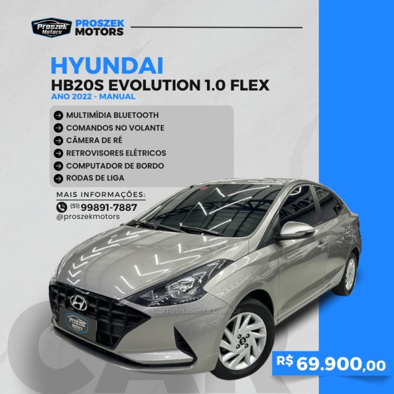 hb20s 1.0 evolution 12v flex 4p manual 2022 canoas