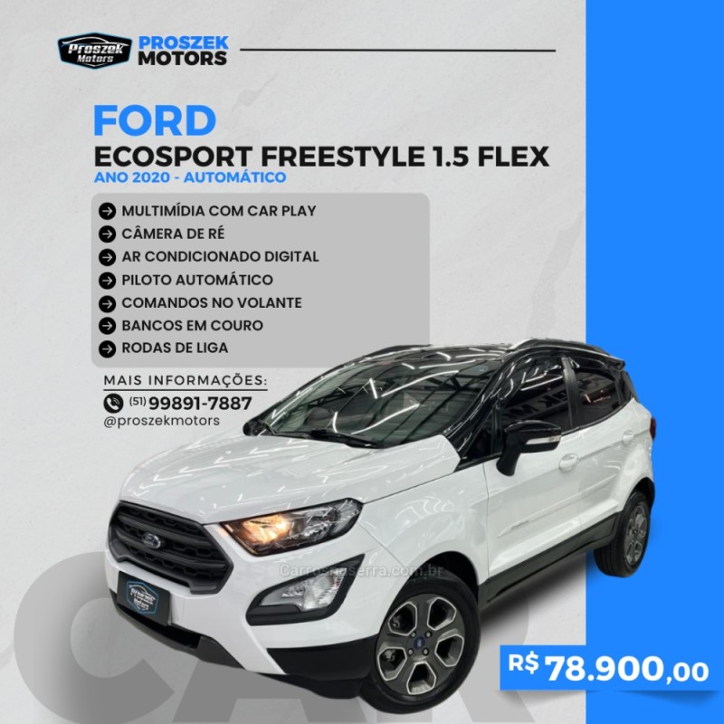 ecosport 1.5 tivct flex freestyle automatico 2020 canoas