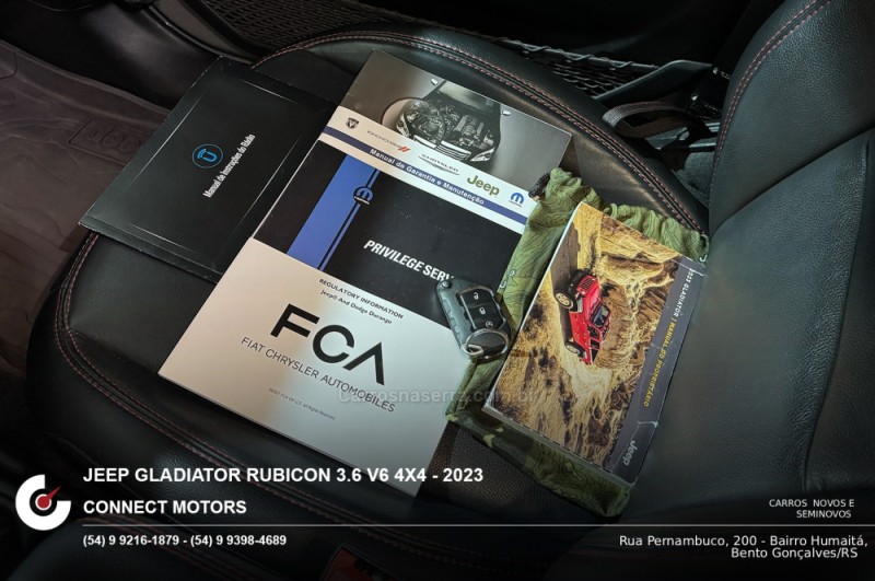 GLADIATOR 3.6 RUBICON V6 4X4 4P GASOLINA AUTOMÁTICO - 2023 - BENTO GONçALVES