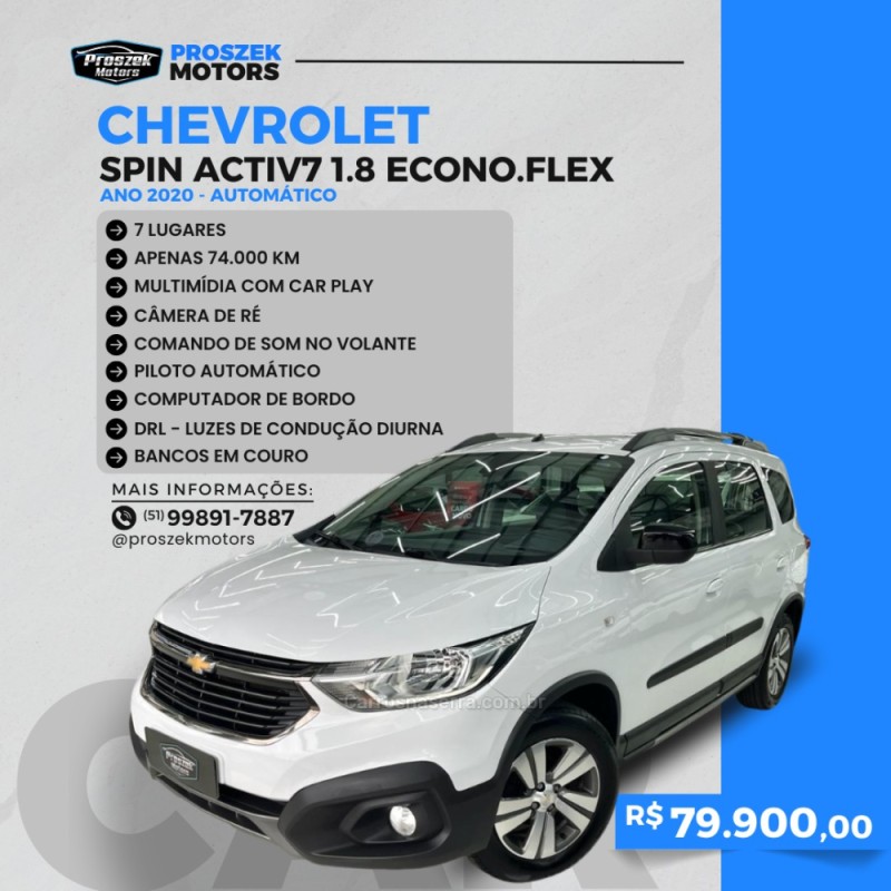 spin 1.8 8v activ7 flex 5p automatico 2020 canoas