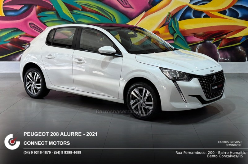 208 1.6 allure 16v flex 4p automatico 2021 bento goncalves