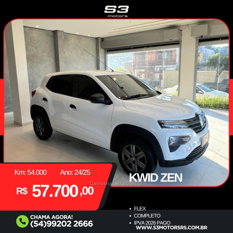 kwid 1.0 12v sce flex zen manual 2025 caxias do sul