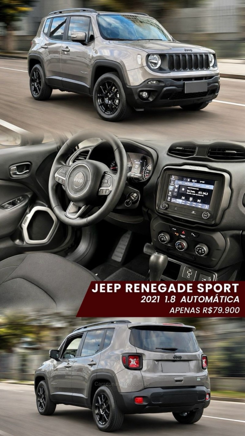 RENEGADE 1.8 16V FLEX SPORT 4P AUTOMÁTICO - 2021 - NOVO HAMBURGO