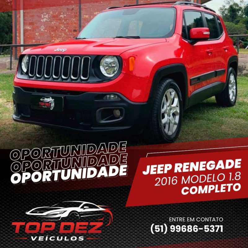 renegade 1.8 16v flex longitude 4p automatico 2016 sao sebastiao do cai