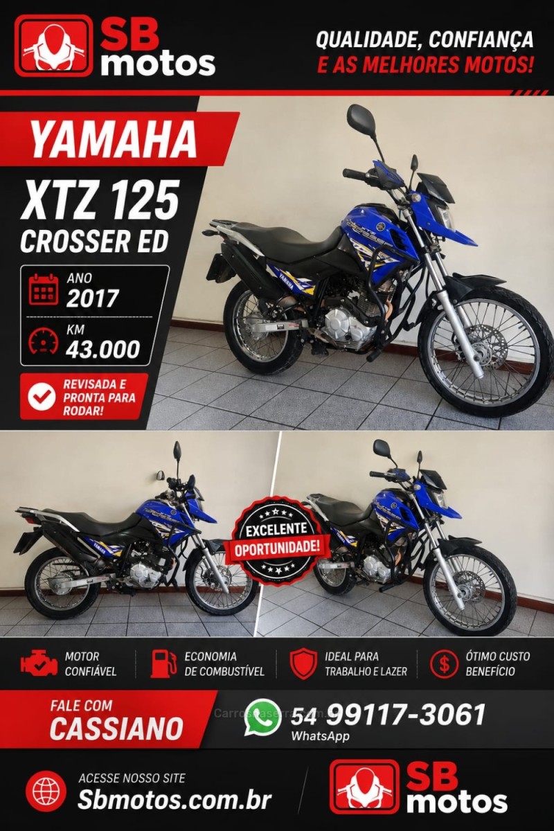 xtz crosser 150 ed 2017 farroupilha