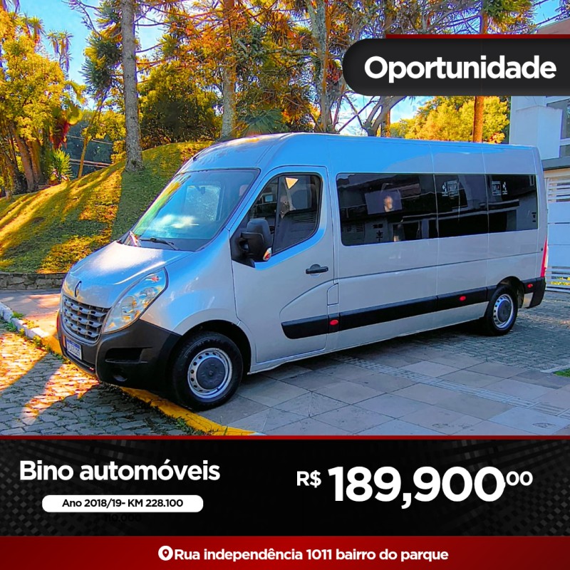 master 2.3 dci minibus executive l3h2 16 lugares 16v diesel 4p manual 2019 farroupilha