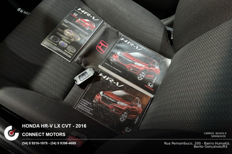 HR-V 1.8 16V FLEX LX 4P AUTOMÁTICO - 2016 - BENTO GONçALVES