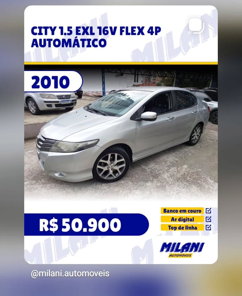 city 1.5 exl 16v flex 4p automatico 2010 bento goncalves