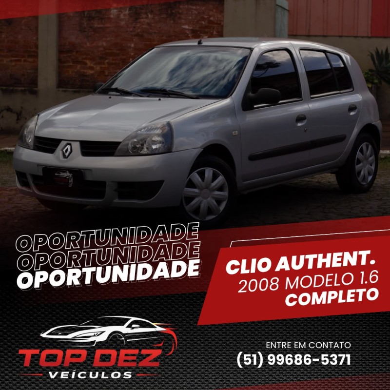 clio 1.6 authentique 16v flex 4p manual 2008 sao sebastiao do cai