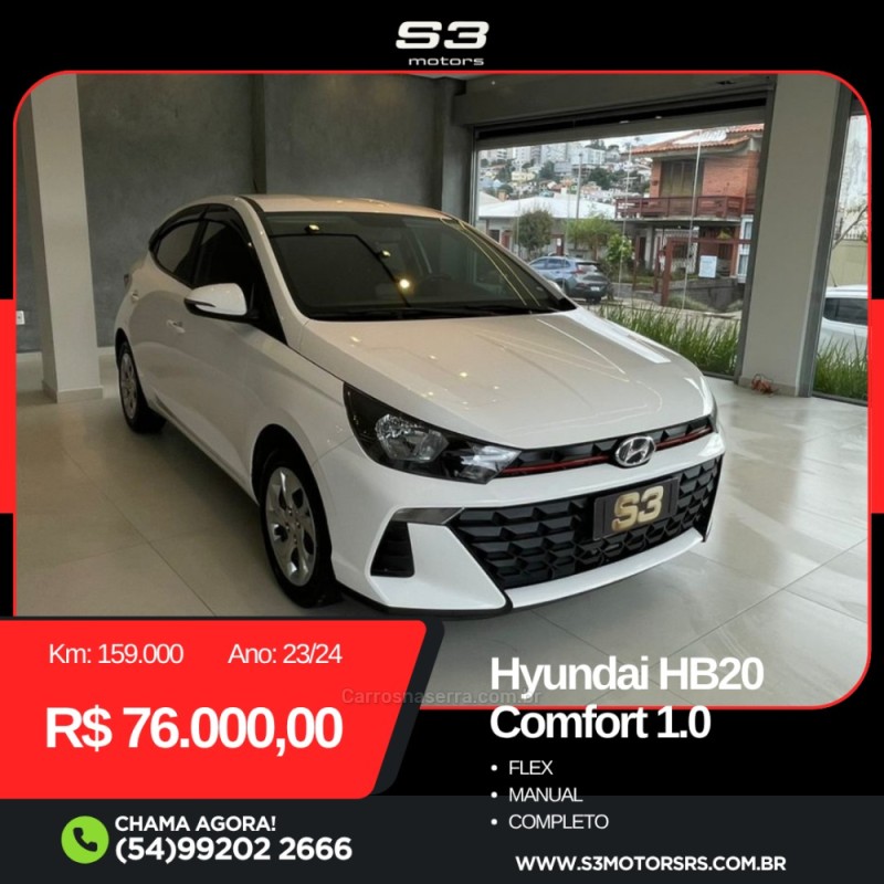 hb20 1.0 comfort 12v flex 4p manual 2024 caxias do sul