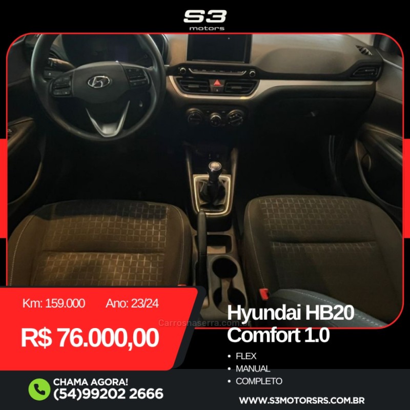 HB20 1.0 COMFORT 12V FLEX 4P MANUAL - 2024 - CAXIAS DO SUL