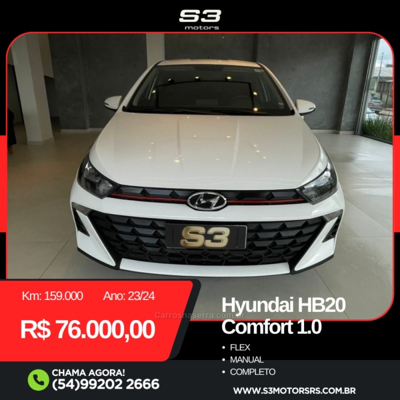 HB20 1.0 COMFORT 12V FLEX 4P MANUAL - 2024 - CAXIAS DO SUL