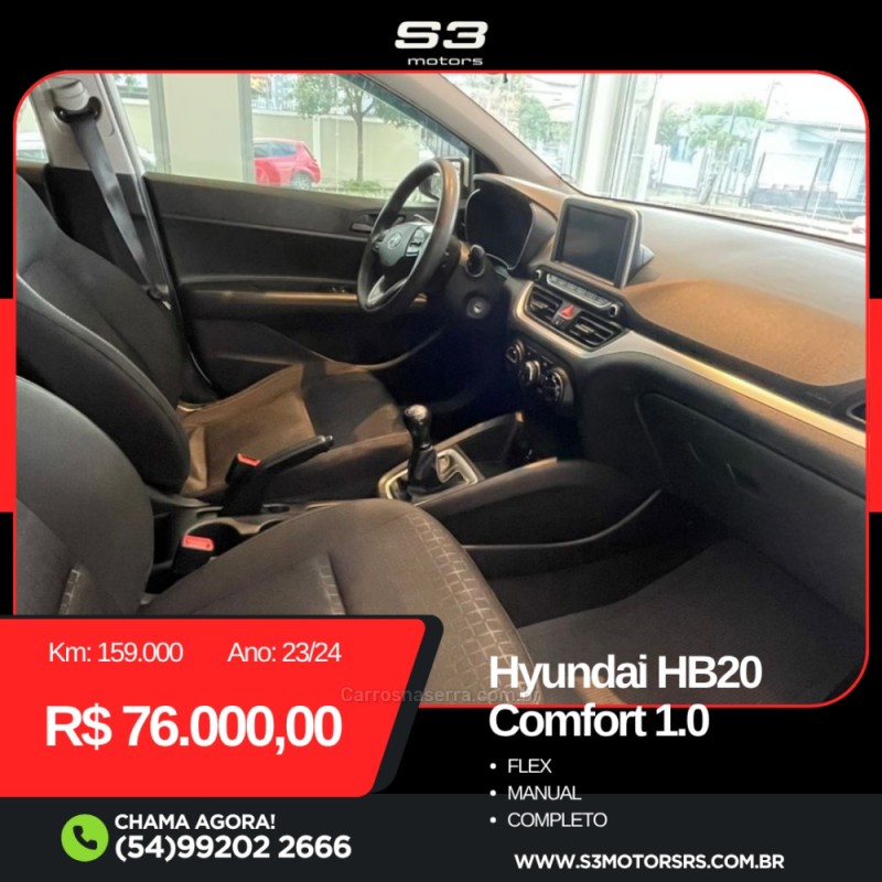 HB20 1.0 COMFORT 12V FLEX 4P MANUAL - 2024 - CAXIAS DO SUL