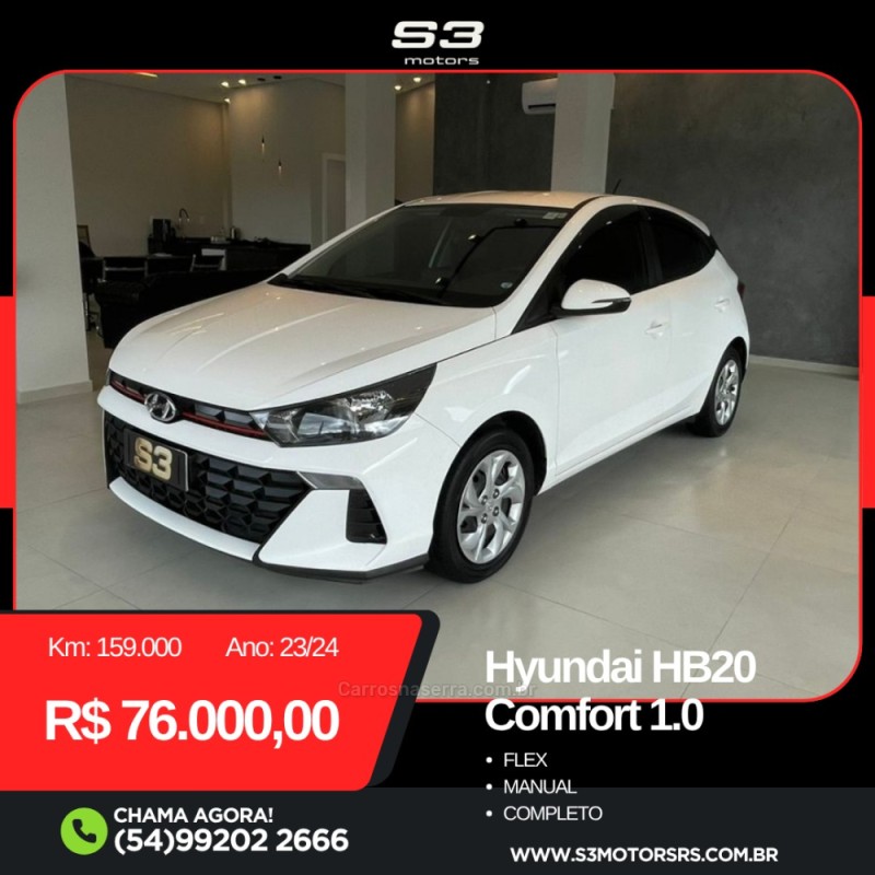 HB20 1.0 COMFORT 12V FLEX 4P MANUAL - 2024 - CAXIAS DO SUL