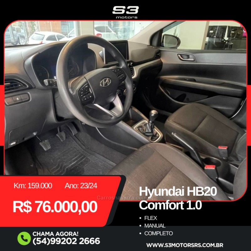 HB20 1.0 COMFORT 12V FLEX 4P MANUAL - 2024 - CAXIAS DO SUL