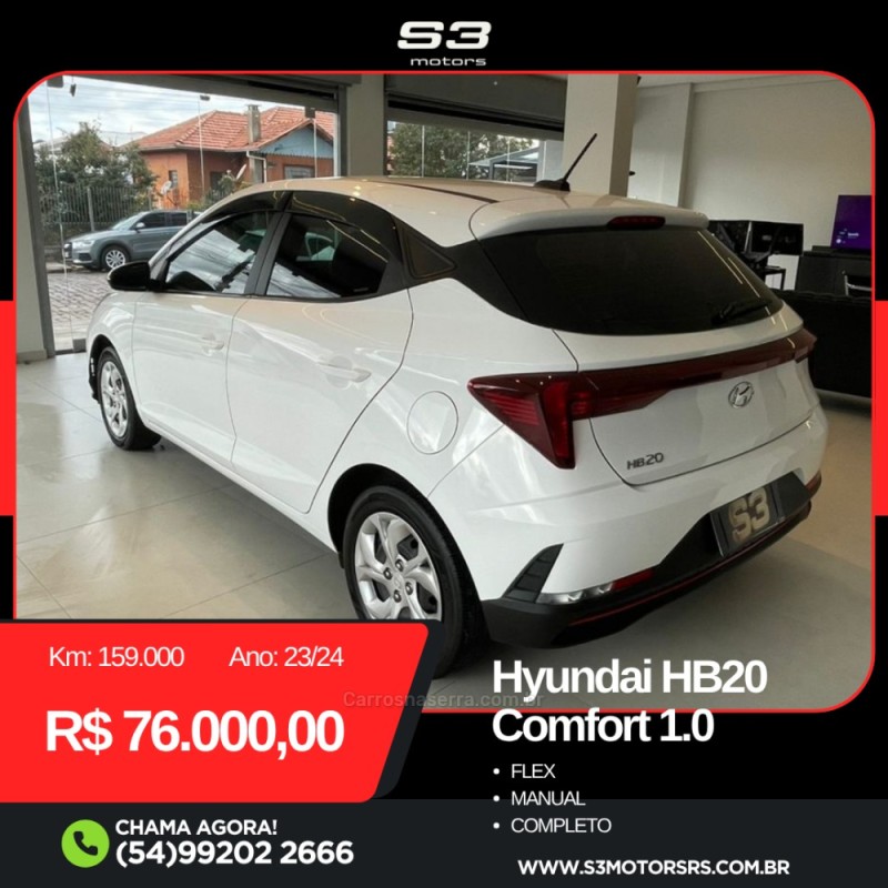 HB20 1.0 COMFORT 12V FLEX 4P MANUAL - 2024 - CAXIAS DO SUL
