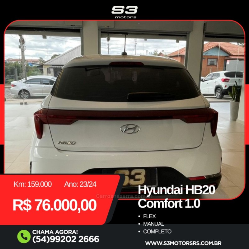 HB20 1.0 COMFORT 12V FLEX 4P MANUAL - 2024 - CAXIAS DO SUL