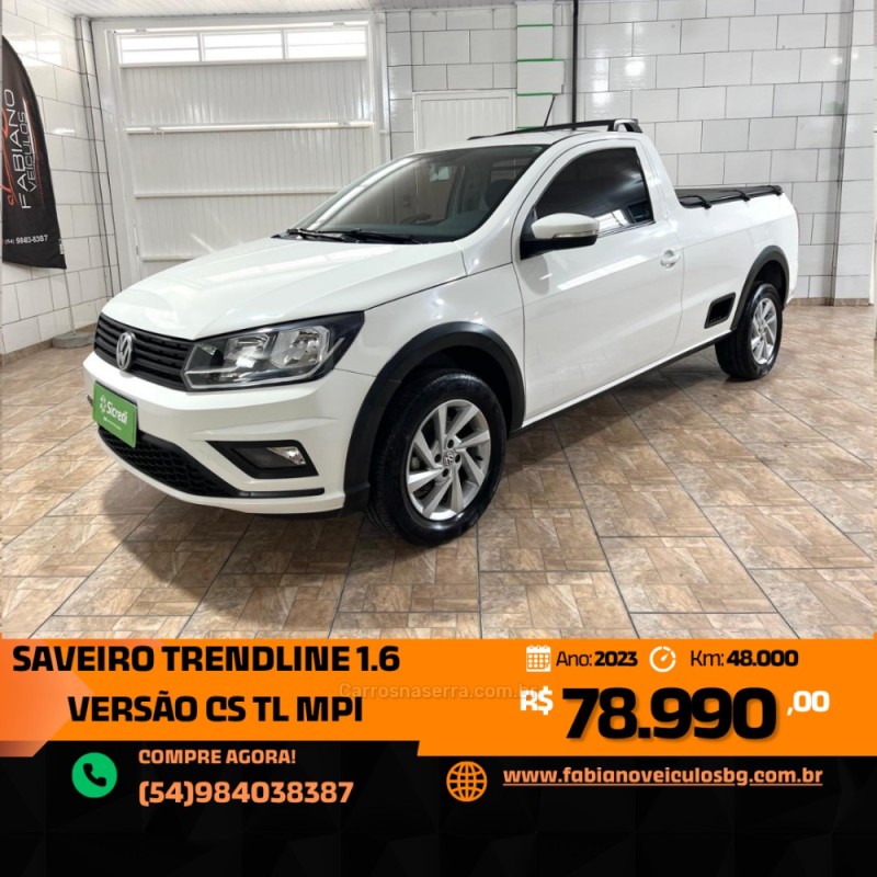 saveiro 1.6 mi trendline cs 8v flex 2p manual 2023 bento goncalves
