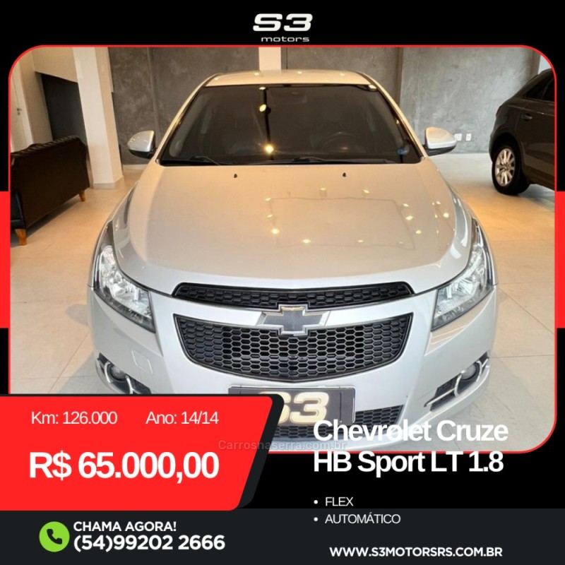 CRUZE 1.8 LT SPORT6 16V FLEX 4P AUTOMÁTICO - 2014 - CAXIAS DO SUL