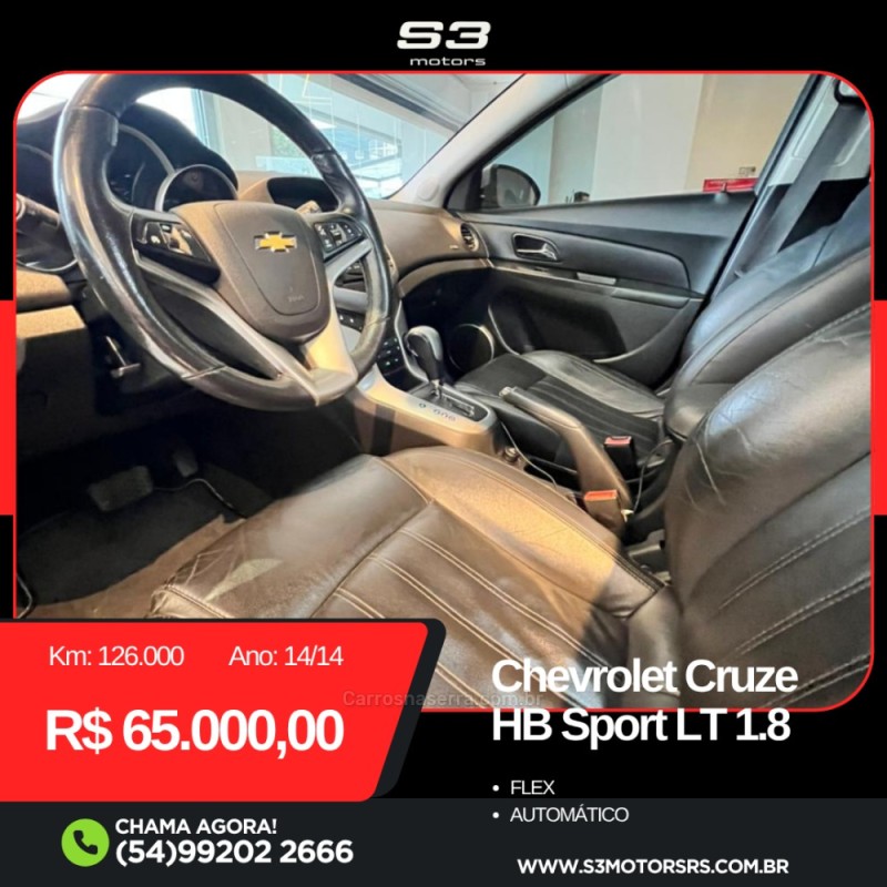 CRUZE 1.8 LT SPORT6 16V FLEX 4P AUTOMÁTICO - 2014 - CAXIAS DO SUL