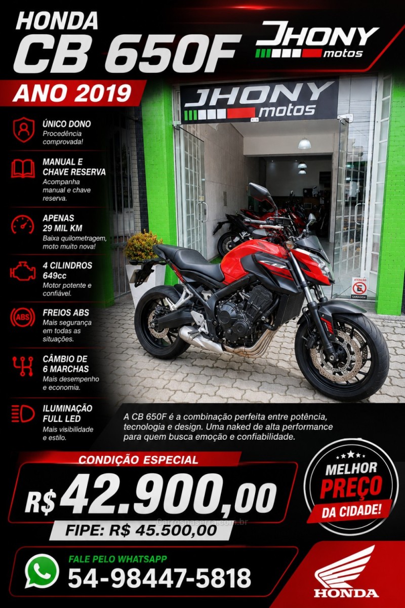 cb 650 f 2019 caxias do sul