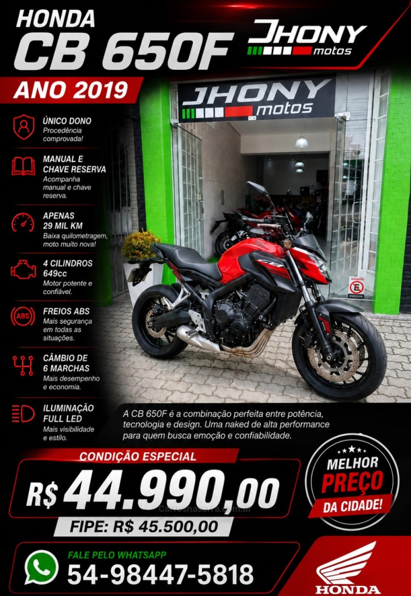 cb 650 f 2019 caxias do sul